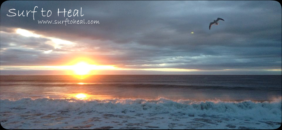 Surf to Heal - www.surftoheal.com - image of ocean at dawn with sun rising